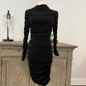 NWOT ASTR Long-Sleeved Ruched Dress